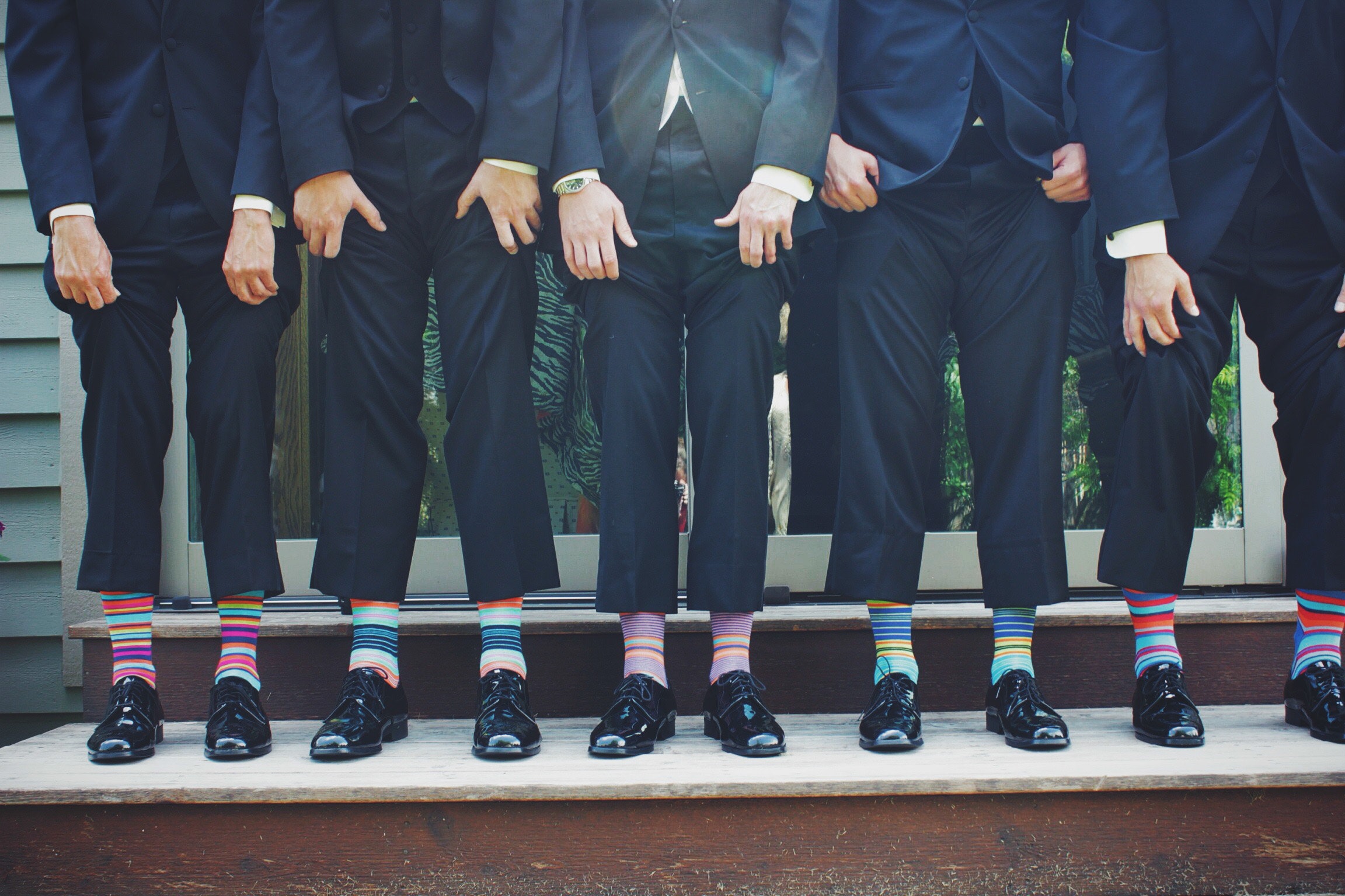 Your groomsmen duties may include wearing colorful socks.