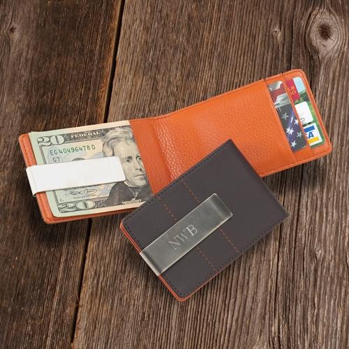 Personalized Metro Leather Wallet/Money Clip - The Man Regitry