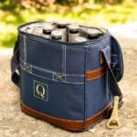 Personalized small lunch or beverage cooler with custom embroidery