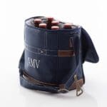 6 bottles fit comfortably in this custom groomsmen cooler
