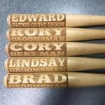 Wedding party baseball bats