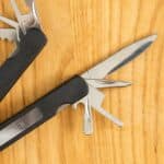 Engraved pocket knife with 10 different tools and hundreds of possible uses