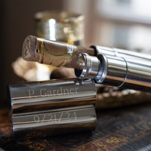 Cigar tube engraved for groomsmen