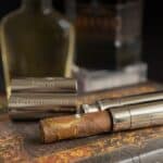 Flask that also holds a a cigar