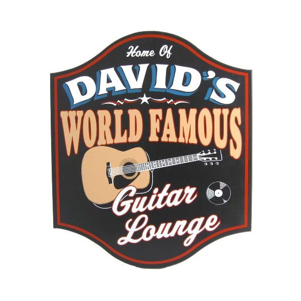 Custom World Famous Guitar Lounge Sign