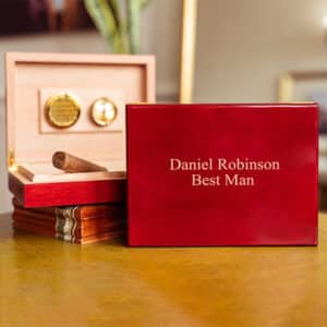 Personalized Rosewood Cigar Humidor - Holds 30 Cigars