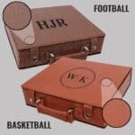 Basketball and football material leather poker sets
