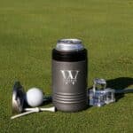 Dark Gray metal can holder for groomsmen