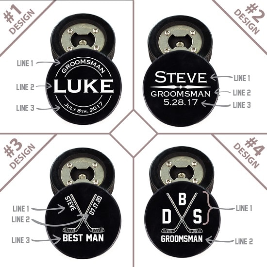 Coworker Gift Husband Gift 60th Birthday Gift Idea Bottle Opener made from REAL Hockey Puck