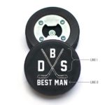 Hockey Puck Crossed Sticks Initials Design