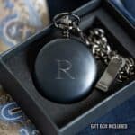 Matte Black Pocket Watch - Gift Box