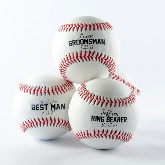Personalized Baseball – Custom Printed for Wedding Party