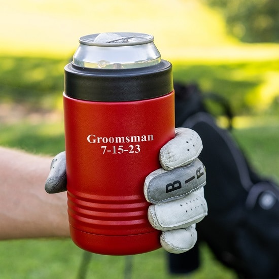 Personalized Beer koozie for Groomsmen