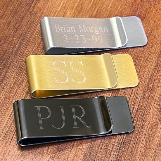 Personalized Classic No-Slip Men’s Money Clip (with Gift Tin)