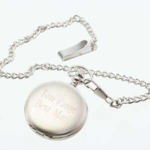 Personalized Classic Silver Pocket Watch