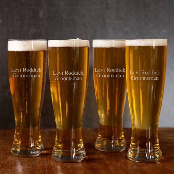 Personalized Groomsmen Pilsner Glass Set
