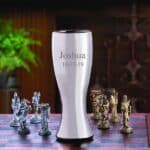Personalized Gunmetal Pilsner Glass