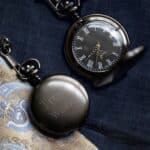Personalized Gunmetal Pocket Watch for Groomsmen