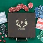 Personalized Poker Chip Set with Chips, Dice and Cards
