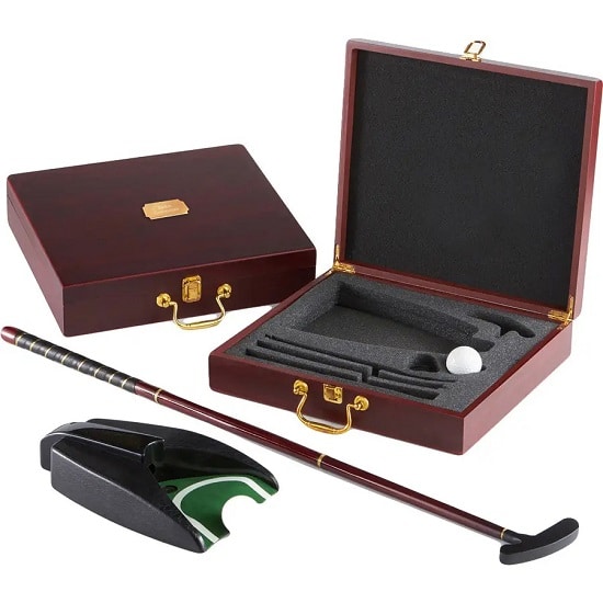 Personalized Rosewood Executive Golf Putter Set (for Office, Man Cave & Travel)
