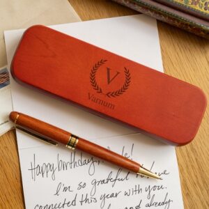 Personalized Rosewood Pen and Case