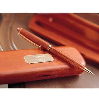 Personalized Rosewood Pen and Case Groomsmen Gift