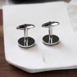 T-back closure on the back of the cufflinks