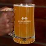 Classic groomsmen beer mug with bowtie design