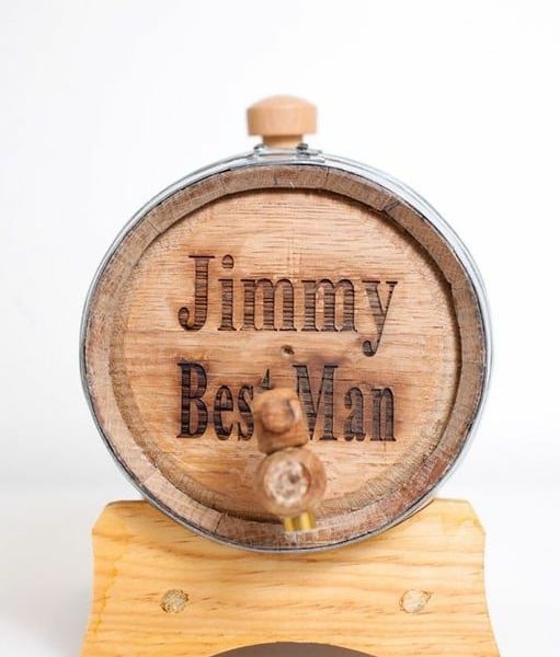Personalized Mini Bourbon Whiskey Barrel - The Man Registry