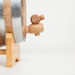 Close up of mini bourbon barrel spigot