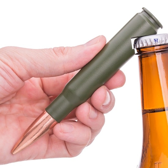 green bullet bottle opener