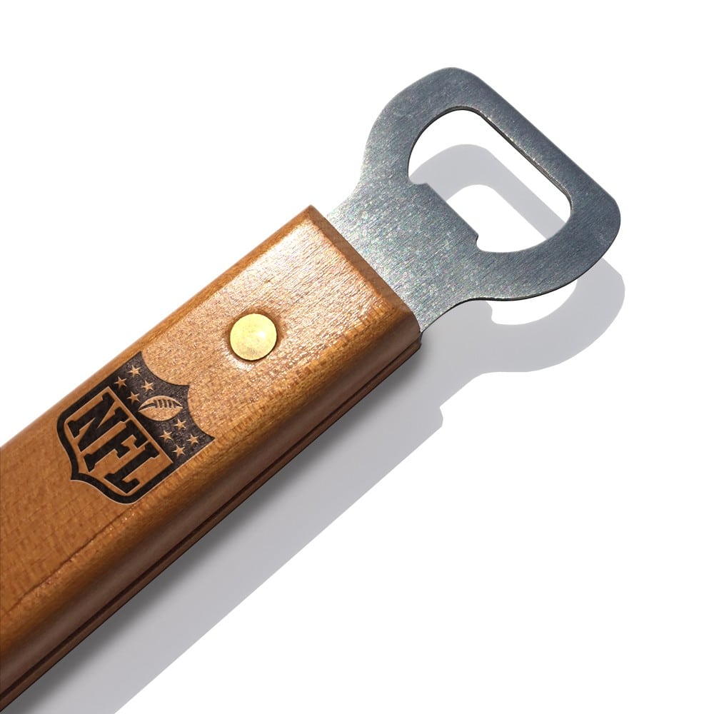 Each Sportua features a bottle opener at the end of the handle.