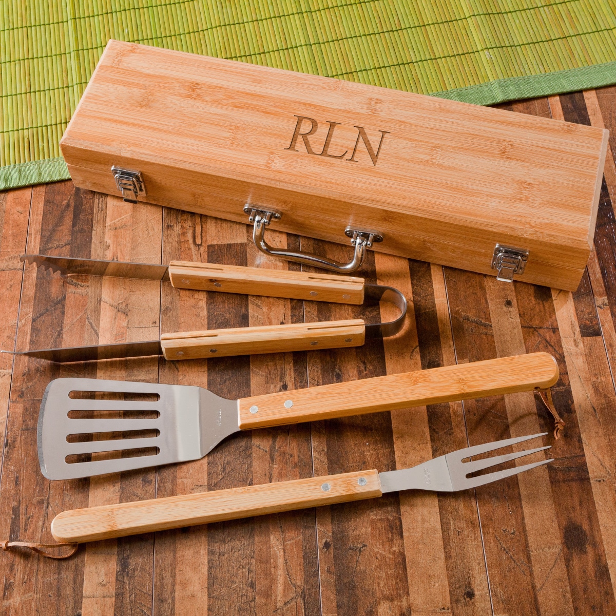 Personalized Bamboo BBQ SpatulaEngraved 