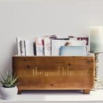 Wooden magazine and book holder with free engraving