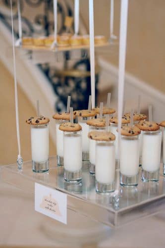 floating cookies and milk shots