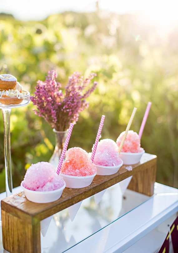 rustic snow cone station