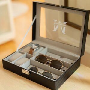 Gift box for your groomsmen to hold watches and sunglasses