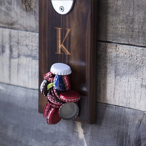 Personalized Rustic Cap Catcher Bottle Opener