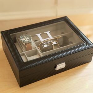 Personalized Men's Watch and Sunglasses Box for Groomsmen