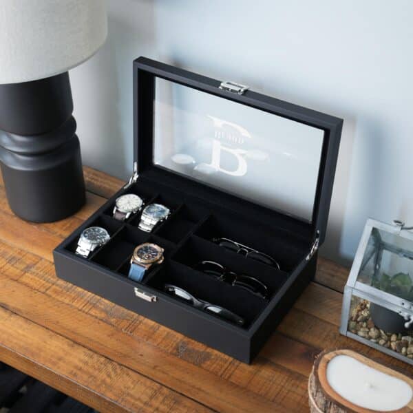 Gift box for your groomsmen to hold watches and sunglasses