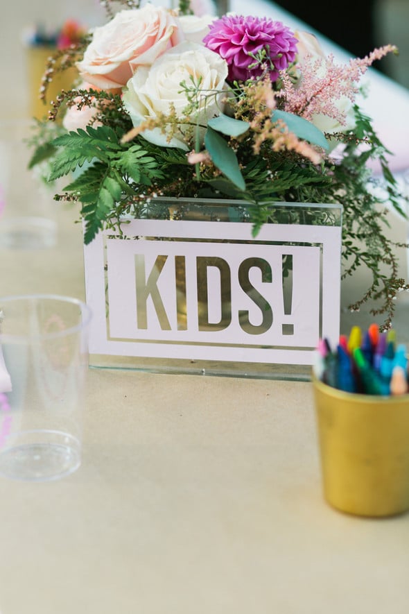 kids table at a wedding
