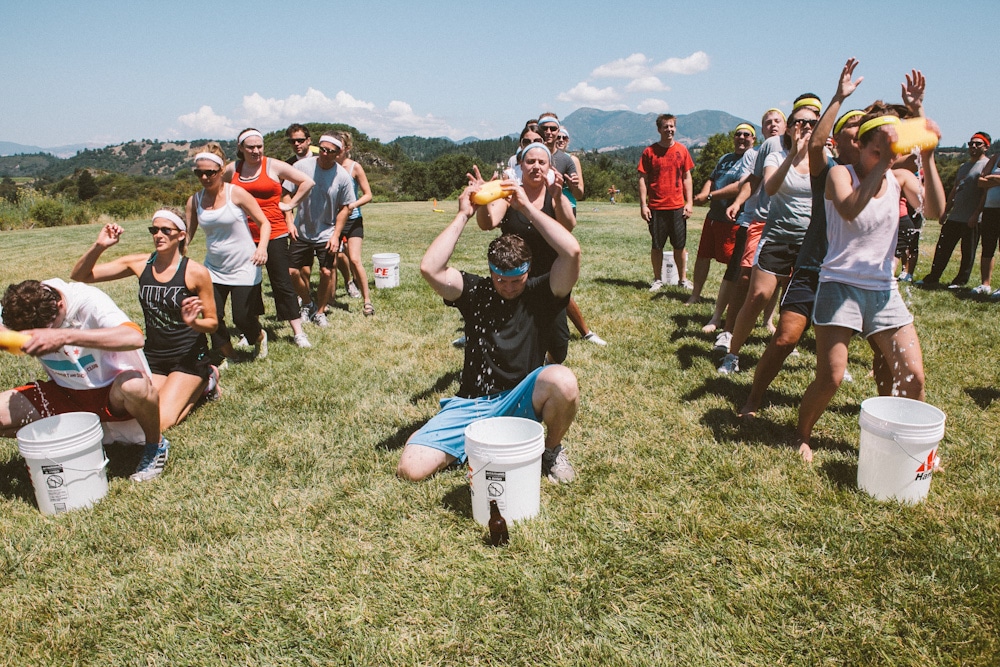 host a wedding field day for the wedding party