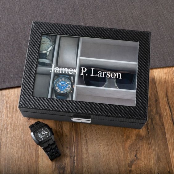 Personalized Men’s Watch and Sunglasses Box