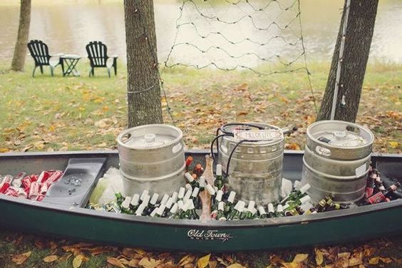 beer canoe for the reception