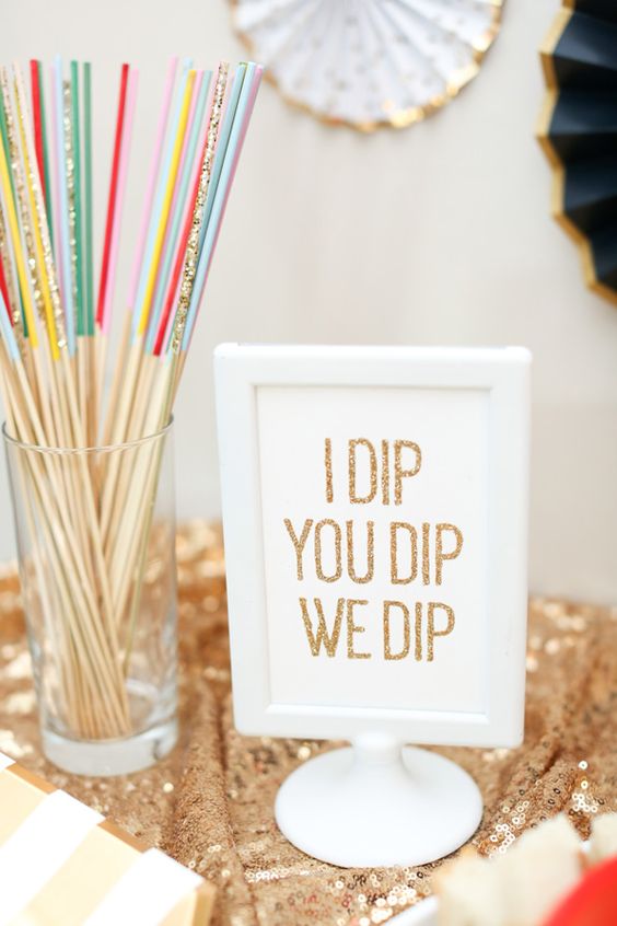 DIY wedding fondue station