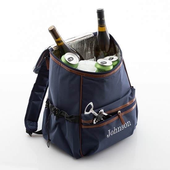 Personalized Blue On-The-Go Insulated Backpack Cooler