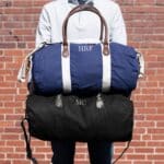 Canvas & Leather Duffle Bag - Both Colors Stacked