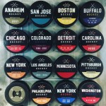 Hockey puck bottle openers that commemorate each city's Stanley Cup wins.