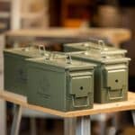 Crosshairs engraved on ammo can