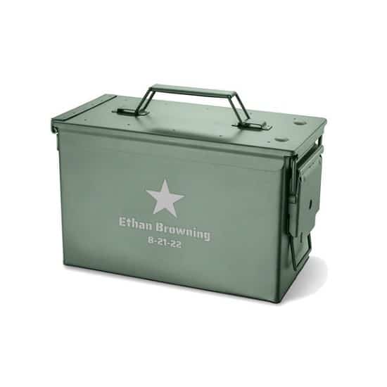 Custom Ammo Box with Military Star Design